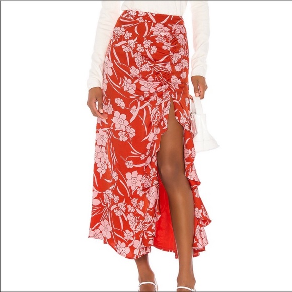 Song of Style Dresses & Skirts - Song of Style by Revolve Zahir Floral Midi Skirt
Red Dahlia Size small NWT